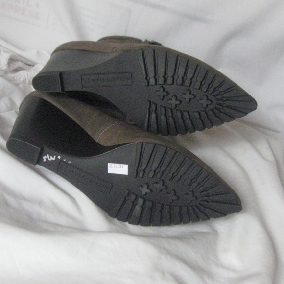 *New H by Halston Wedge Suede Bootie Sz 9 brown - Picture 6 of 6